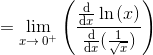 = lim 1+0+ din () Go