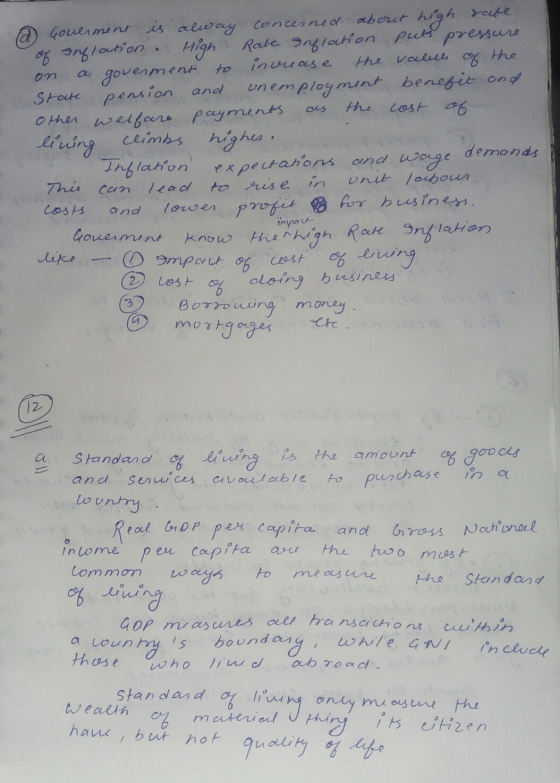 @ Goverment is alway concerned about high rate, of anflation. High Rate Inflation puts pressure on a goverment to increase th