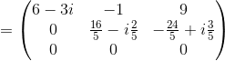 /6 — 3i = | о \ o -1 16 — 2 o 9 | — 4 +і! o |