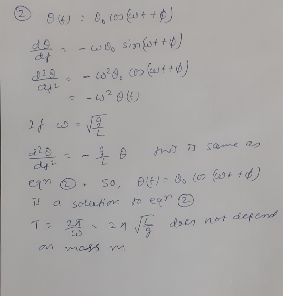 2 do ar 0 (t) = 0 cos (Wt to - Woo sinut to -w²0 cos (eet +O) d20 -w2 olt If war L d20 do? of this is same as so, ean is a so