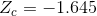 Z_c=-1.645