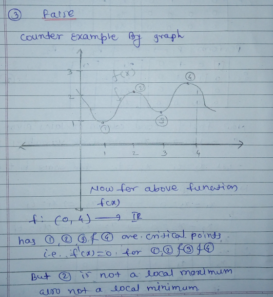 63 false counter Example By graph fas 2 3 now for above function fen) fi co, 4) - IR has 0 0 6 f a one. cntical points ie if