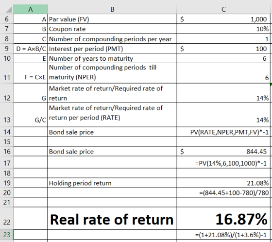ДА 6 1,000 10% 8 9 100 6 A Par value (FV) B Coupon rate Number of compounding periods per year D = AxB/C Interest per period