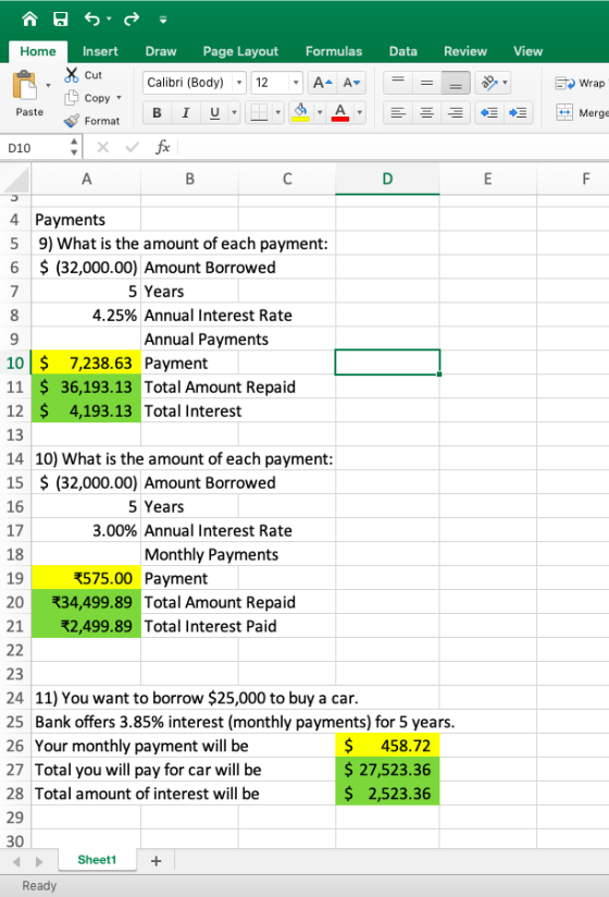 U Copy Home Insert Draw Page Layout Formulas Data Review View Xcut Calibri (Body) - 12 - A- A = = = vOr Paste Format BI U S A