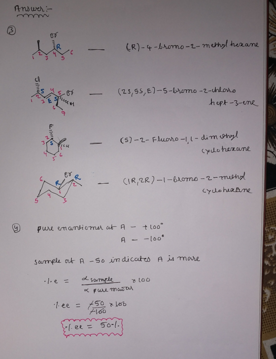 Answer R)-4-bremo-2-mehyl herame .65 (25,5s,E)-5-bromo -2-chloro hept-3-eme (S)-2- Fluoro -1-dimhy CXdotazane CIR,2R)-1-61omo