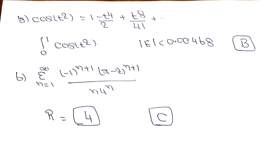 5) CS2) = + Į cosit?). lElcoo468 6) 8 -107 (a - ใช) B - nun R = (4) (C)