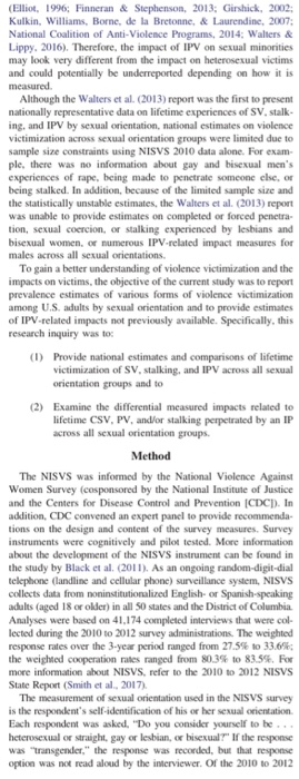 (Elliot, 1996, Finneran & Stephenson, 2013: Girshick, 2002; Kulkin, Williams, Borne, de la Bretonne, & Laurendine, 2007: Nati
