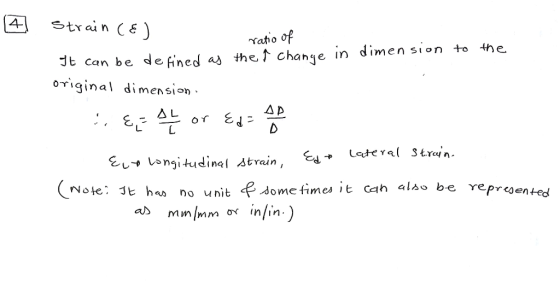 can be de, Fined as the. change in dimension to the original dimension Note: 3t h no unit f dometimes it cah alao be reprcoented