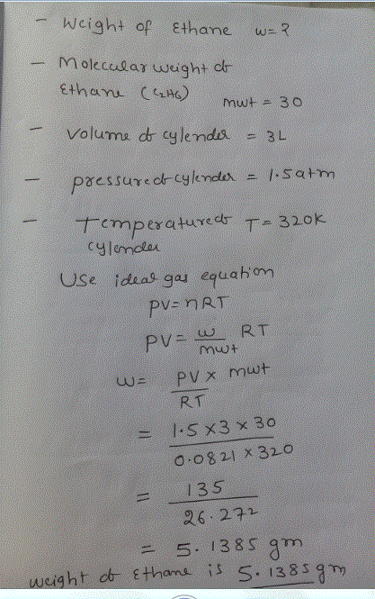 -Weight of Ethane w -molecular wight cr Ethane (GHS) mut-3。 Cylemol Use ideas ga equahm PVERT muut RT o o8 21 x 320 13s 26 27