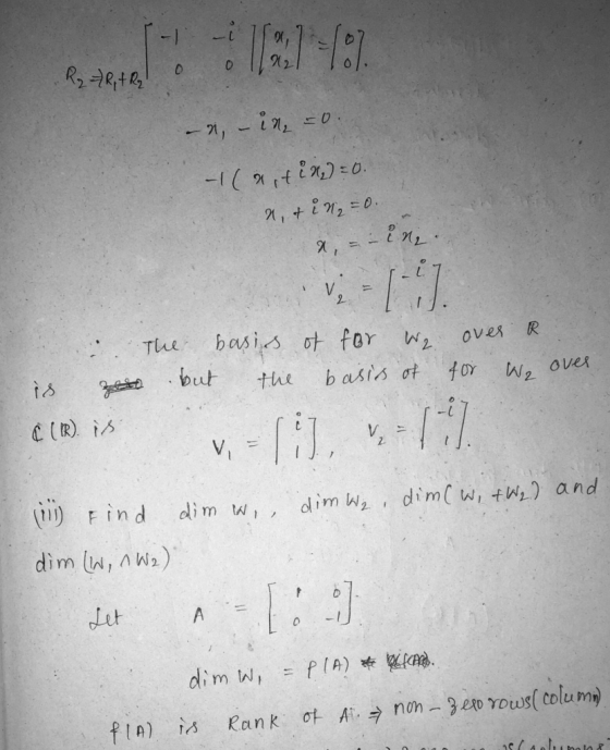 R₂R, IR -n,-in, so -1 ( 2,482)=0. 9, +in=0. Lin, X, v;-) over The basis of for W. R. the basis of for We over کم zett but C (