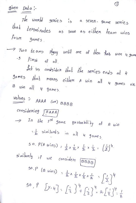 given Dala e Was seoues 5 a Seven- Jame senies leriminales as scon as eilher keo Jame s o ui unli, one of lem Has won 43- 5Co