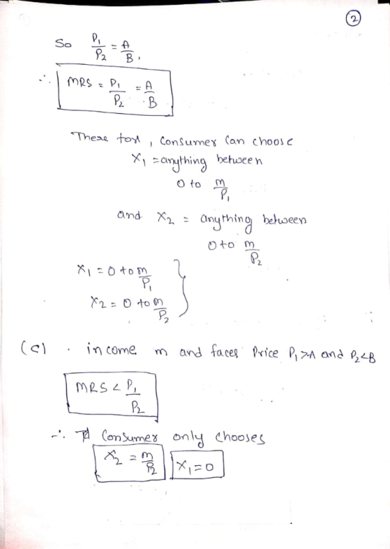 hese to , ConSumex Can choos c x, =arything behoeen and X. anyhin beoeen 2 in come m and faces Price PA and B (orume γ only c