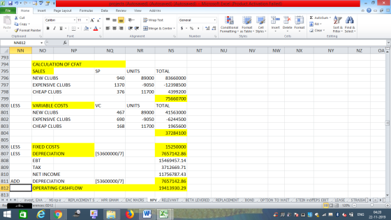 projects (Autosaved) (Autosaved) (Autosaved) - Microsoft Excel (Product Activation Failed) Review File Home Insert Page Layou