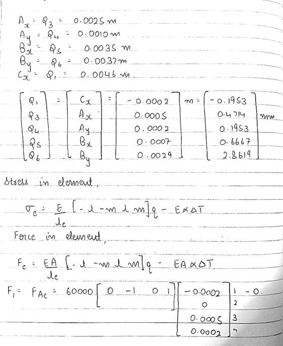 P3 24 0.002 sm 0.001 m Ay Bal Qs By Q6 0.0035 m 0.0032 m 0.0046 m ca - 0.0002 Ca Aa Ay. 0.0005 0.0002 -0.1953 0.4714 0.1953 0