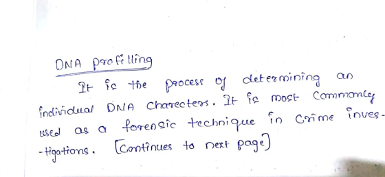 ocess of clet eminna individual DIA Charecte fo ooct Commontey tSéd as a forengic echnique n Cime inves- ootoms Continues to