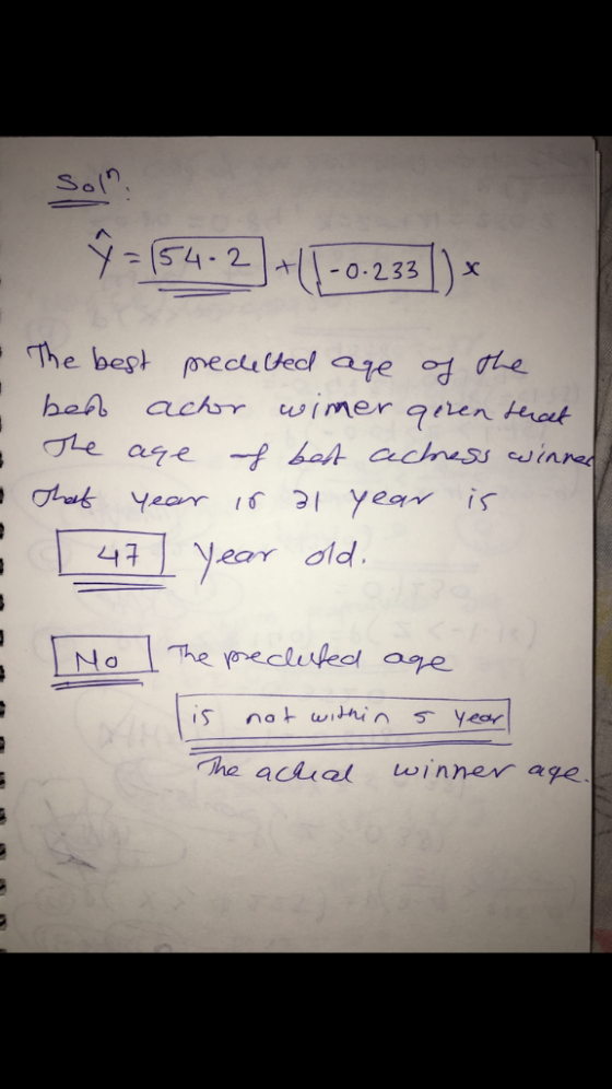 Saln (54- 2 X -0-233 The best ppecutedl age he achr w( mer qilen teuct beh TLe age bat Cchness inned year is Year 1 year 47 T