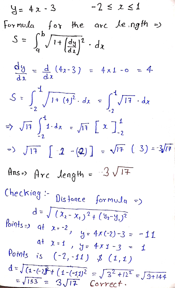 y = 4x-3 Formula for the -25 x 51 are beingth =) sa f/14 (4a). de 42-3) = 4x1-0 = 4 Sos Too caj?. dx = SJTE.de => JTS 1.dx =