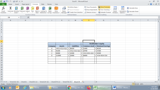 Excel 8 - Microsoft Excel X 90 = File Home Insert Page Layout Formulas Data Review View - 2 x fr EO ? A @ Calculate Now Inser
