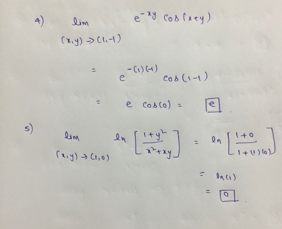 e- 19 Co. Глу ) 1) lim (x, y) > Ct, -) - (1) (1) е e сол (1-) e Cosco) e s ) lim en | + о en 1+y- ***xy Г. (x, y) - 4,0 ) 1+1