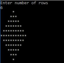 Enter number of rows 6 a2 ななな a2