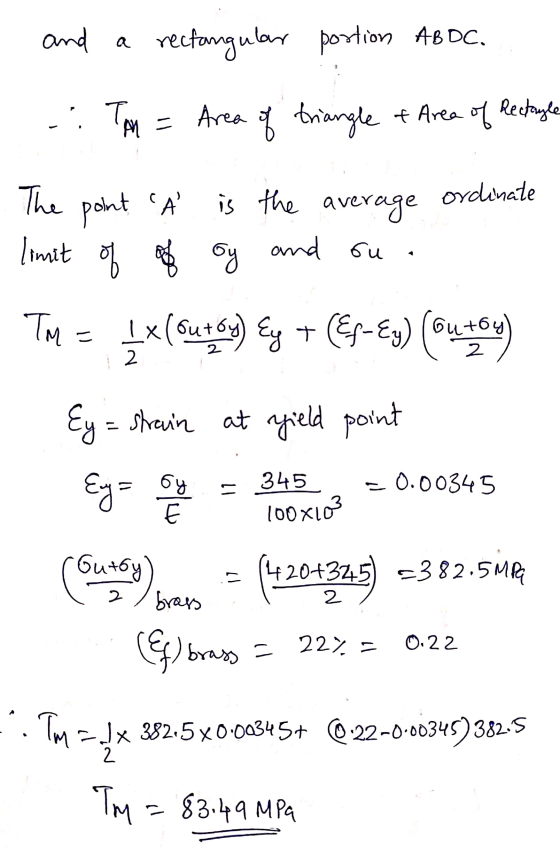 and a rectangular portion ABOC. 1 2 .: Tom = Area of triangle & Area of Rectayle The point. À is the average ordinate limit o