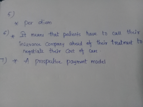5) Per diem 67 mLani that patients have to Call their insurance Conpany ahead et their tratment to negotiate their Cost of Ca
