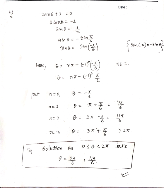 Date : 41 asinot 2 sino = -1 sino = -1/4 sino=- sint Sino= Since Sim(o)=-sino? --Simo? Now, ҮІ. O= nxt tight conce oc na-(-1)