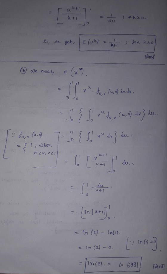 ukt17 ktl - kO. KI So, we get, Eluk) = Jon, kyo KI Anus ③ we needs E (v) Jo 1. f S u dus (m) andro - So { So we do, Cu, 1) dv