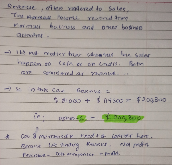 Revenue, often reatered to Sales, , The normal income revered from normaul business and other business autnities. - Its not