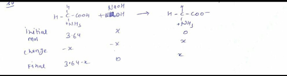 NaoH + Willoll n-c-cool HC-coon ENKS initial initial i 3.64 change Final 3.64 x