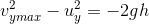 vymar – u = -2gh