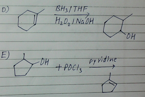 BH3 / THE H₂O₂ 1 NaOH B OH + poet, Pyristine