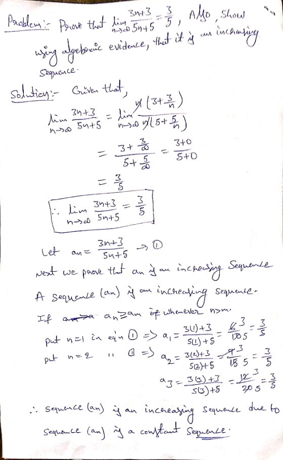 Show 30133 tim love that 5 . n.o 5445 Problem - Prove that line 3943 - 1 3, Allo Shoul 1. wing algebernuc evidence, that it ;