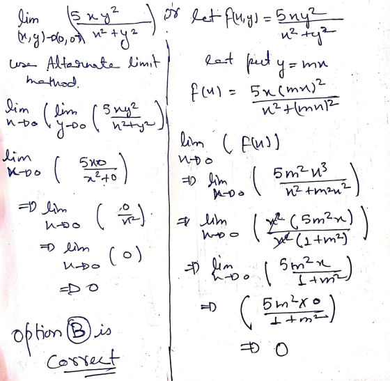 e com setenget op het plago = Suyu ng)-06, ost n2 tyz i use Alternate limit last pect y=mu mathod. lim i lim 15 ny² noolyodol