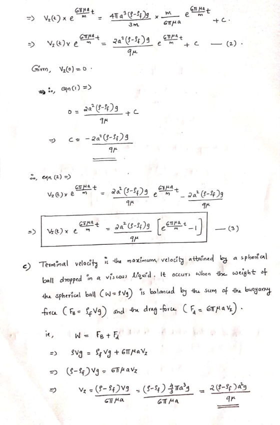 Зм Gпна - 40). е . 4та? (-4) » М. etc. әч,0)ve“га*(-1)сес — (0) . Given, V2C) = 0 Як аф .., Gn (1) =) он га* (*-*) с - С= - 2