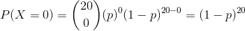 P(X 0) p) (1 1- p