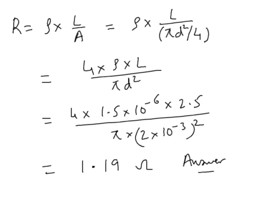 R= 8 x 4 4 = 3x - 1874) 8XL T d2 1 = 4xl-5x156x2.5 2x12x10312 = 1.19 r Auswer