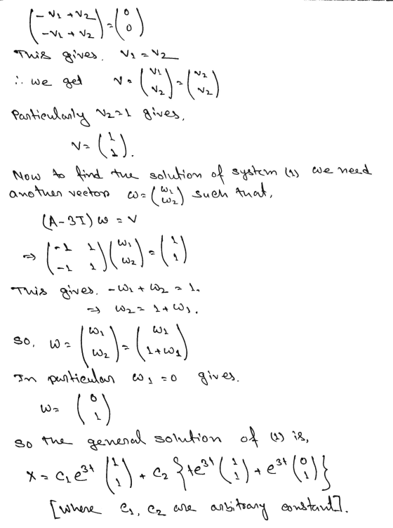 .. we get Ny + V2 (bz) -(0) This gives. Ve=2 ()-2) Particularly N221 gives, (1). How to find the solution of system (1) we ne