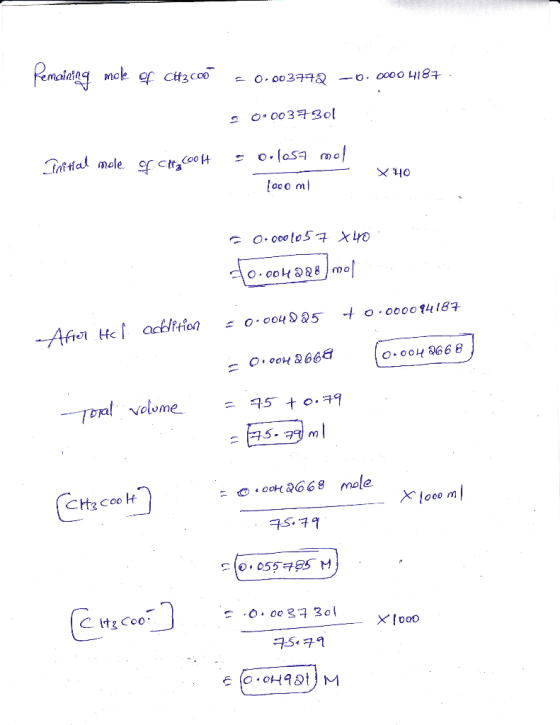 Remaining mole of CH3.com = 0.003772 -0.00004187 0.0037301 initial mole of citycool4 = 0.1057 mol X40 loco mi 0.0001057 X40 T