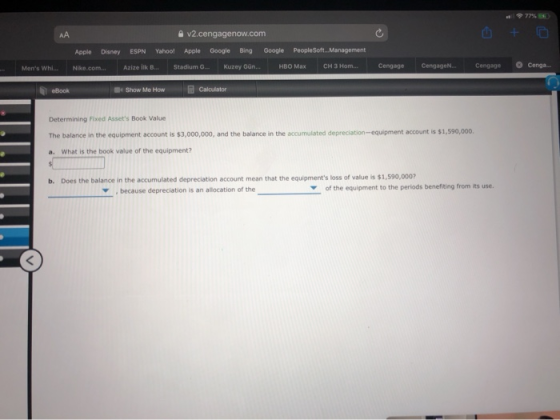 A v2.cengagenow.com AA Yahoot Apple Google Bing Google PeopleSoft.Management ESPN Apple Disney O Cenga CH3 Нom... Stadium G.