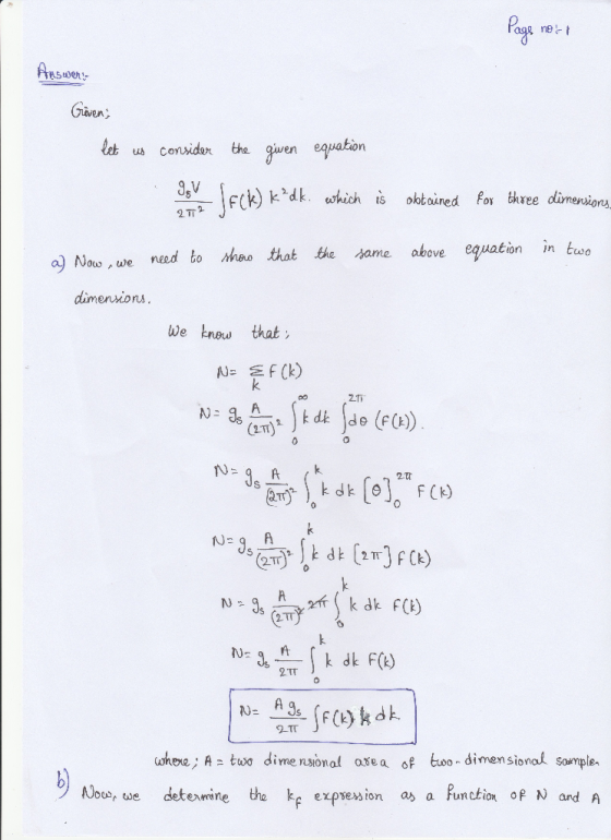 net lat us considr heqn Fkkdk wich is obtoined for three dinewions 오ㅠ a) Now,we needto 서haoti at thi arne above equation in t