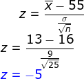 X-55 z= 13 16 9 V25 Z-5