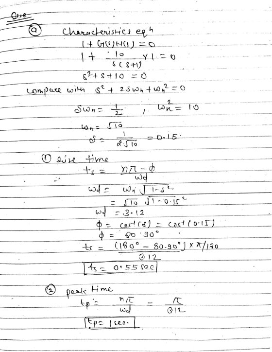 Otte a Characteristics eqh L+ GO HD)= 1 + lo Y LEO SC S +12 S?+ 5 +10 compare with s² + 25 wnt wy2 = 0 Swna 2 on = 10 2 lon ܘ