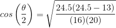 COS 24.5(24.5 – 13) (16) (20)