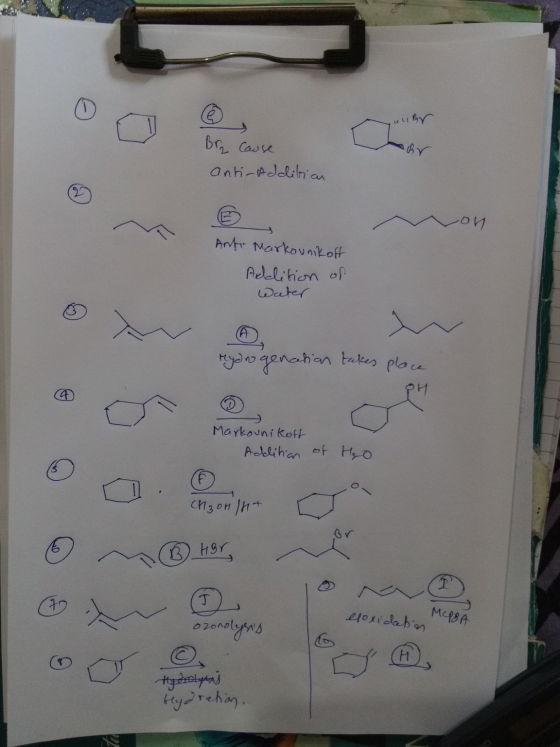@ By Bre cause anti-Additian on Anfor Markovnikoff Addition Water of rydw genation takes place PH Markownikoff Addition of H₂