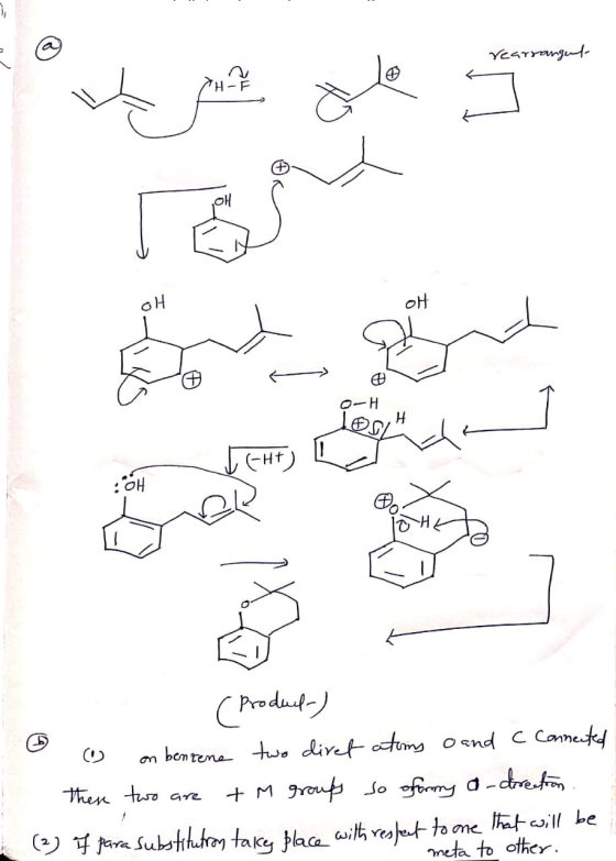 rearrangert Put your olej TH-F OH So gand 0-H I (Produl-) (1 on benzene two diret atoms o and C Connected these two are + M g