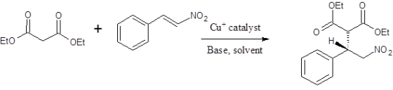 Cu catalyst TOEt Eto y Base, solvent NO2