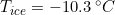\small T_{ice} = -10.3 \: ^{\circ}C