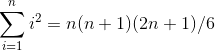 il = n(n+1)(2n + 1)/6