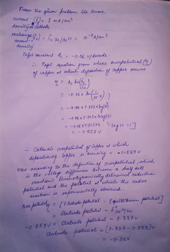 From the güce problem ile Kuaro, ewerent (i)= 1 mAlan? deusilý at callode enchan euzen el) - aucu24 - 10-A/cm2 density Tafel